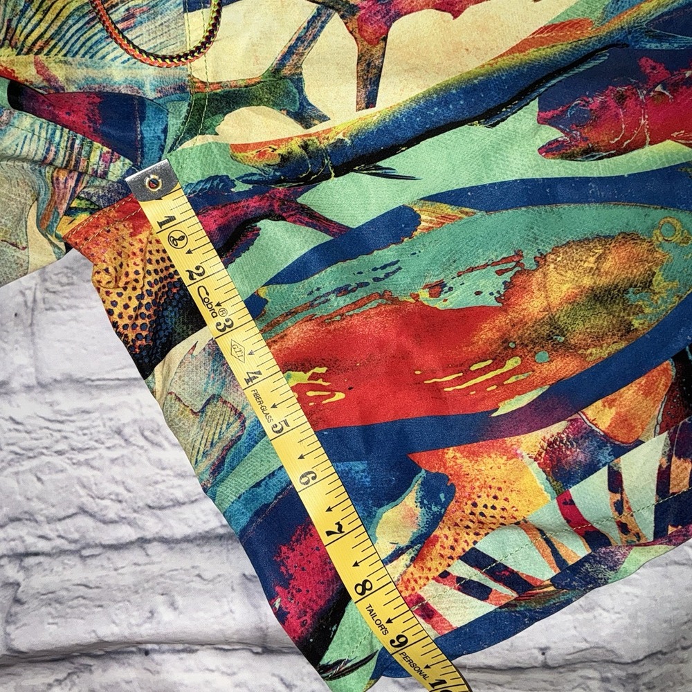 Mens Large Bugatchi Uomo paisley swim trunks shorts lined - Picture 5 of 6